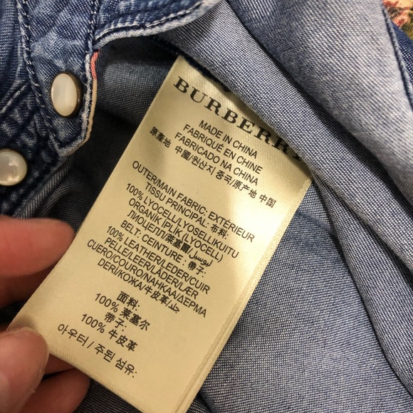 Authentic Burberry Brit Denim Button Tunic Dress - Picture 8 of 8